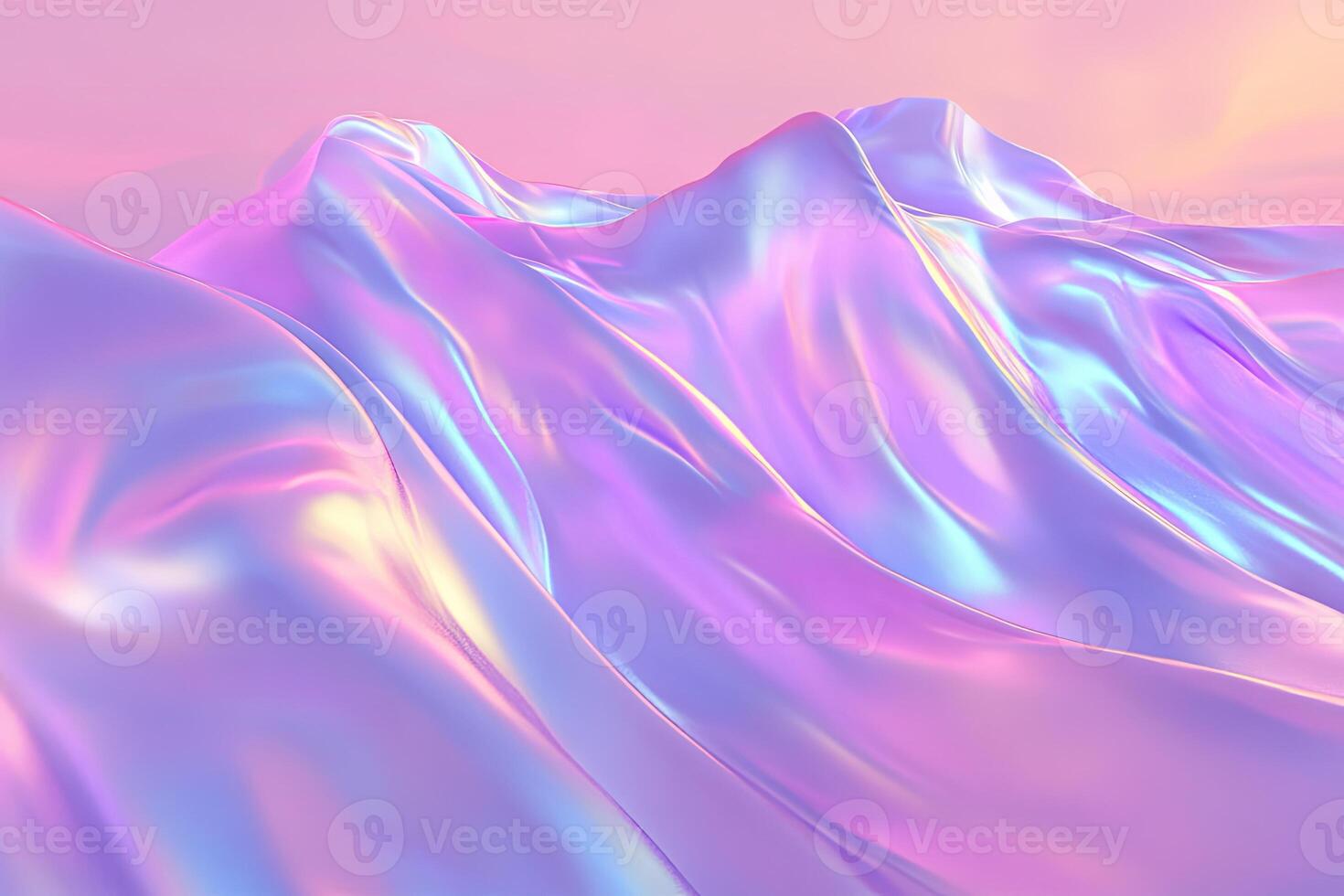 3d rendering of a mountain range with a pink and purple background photo
