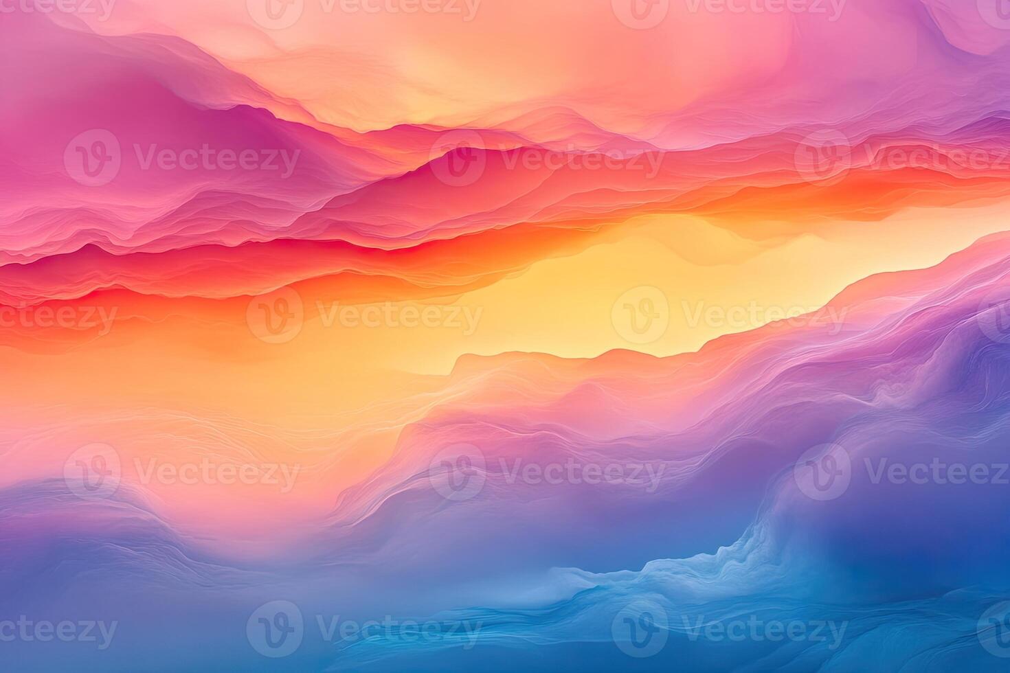Colorful abstract background with clouds and sun photo
