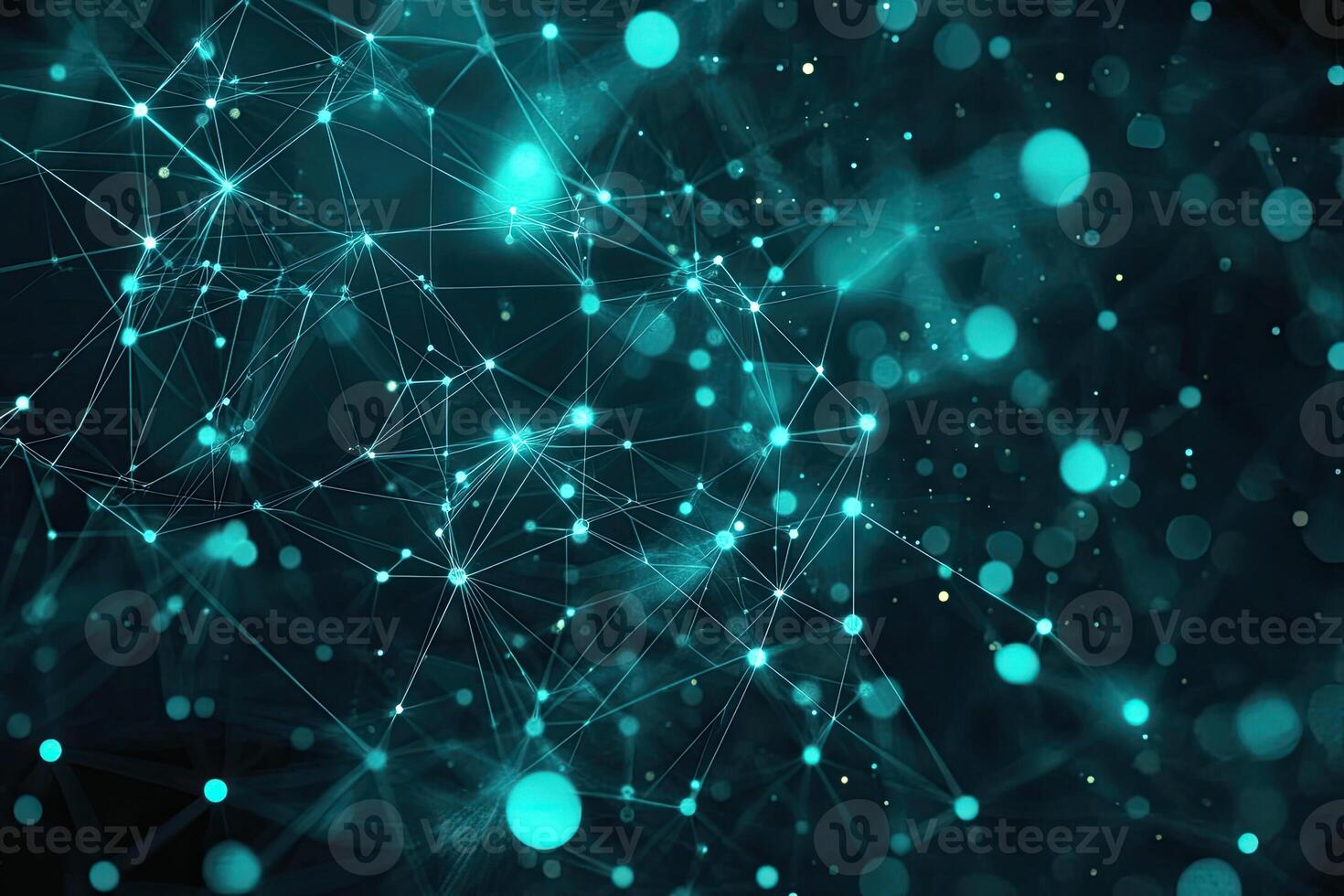 Abstract background with connected dots and lines photo