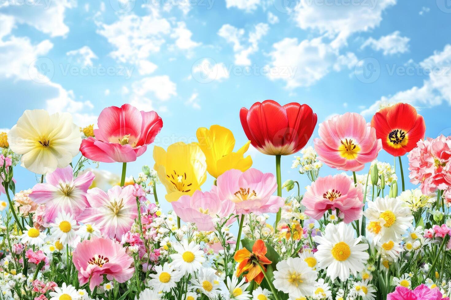 Many different types of flowers are shown in this image photo