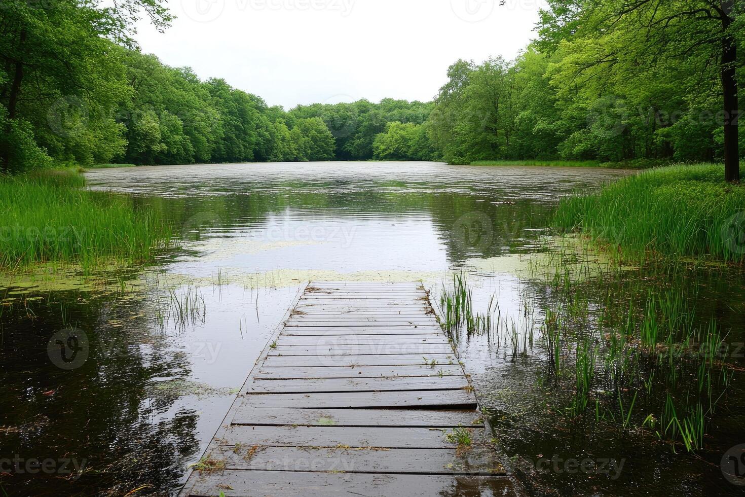 Tranquil Lakeside Dock photo