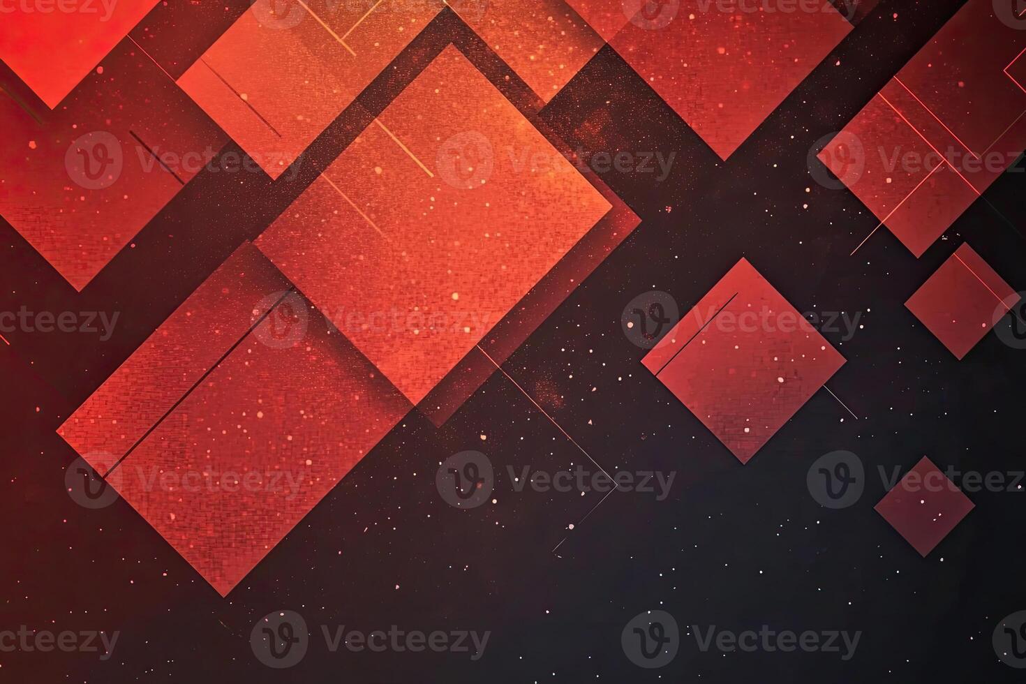 Red and black abstract background with squares photo