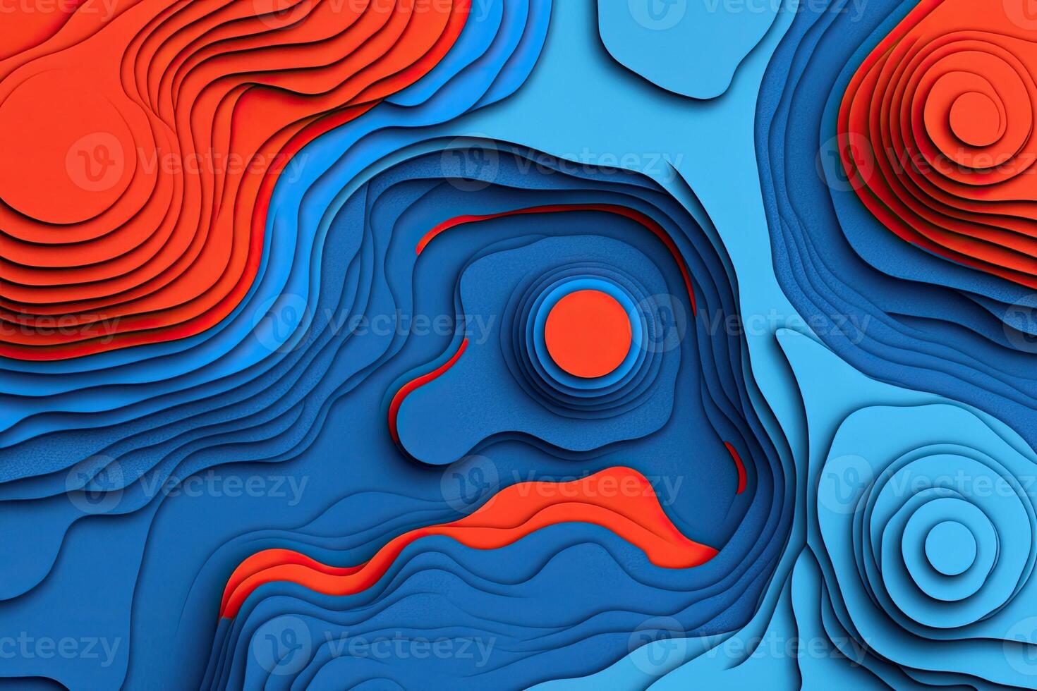 A blue and red abstract background with a wave pattern photo