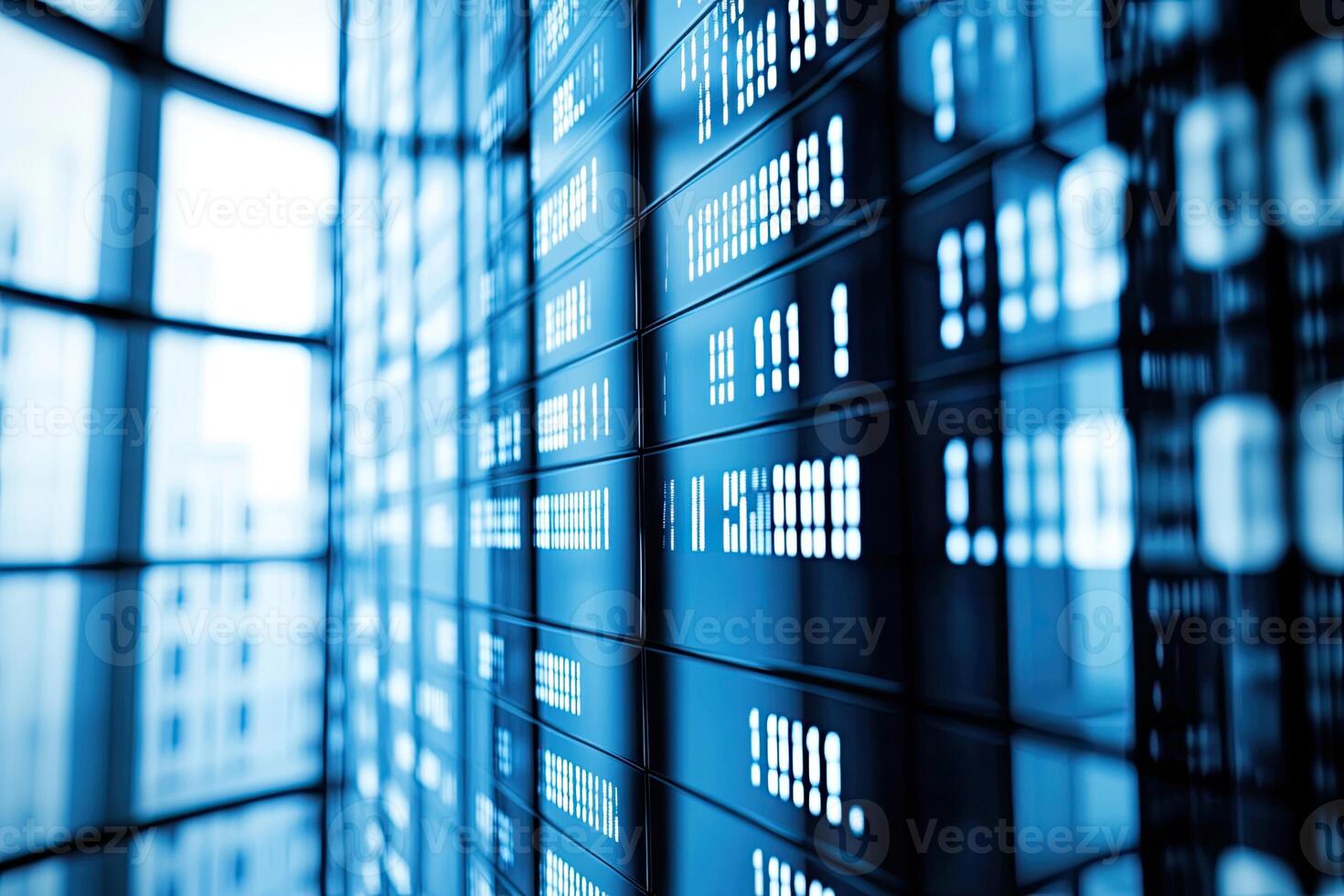 A close up of a large display of numbers photo