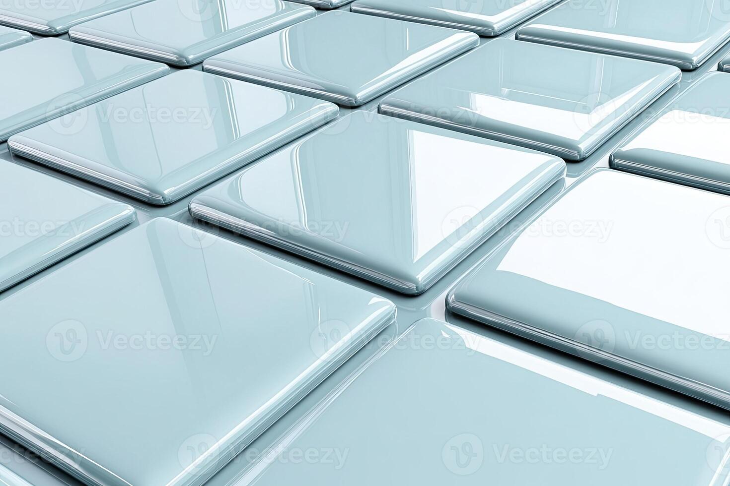 A large number of blue tiles arranged in a row photo