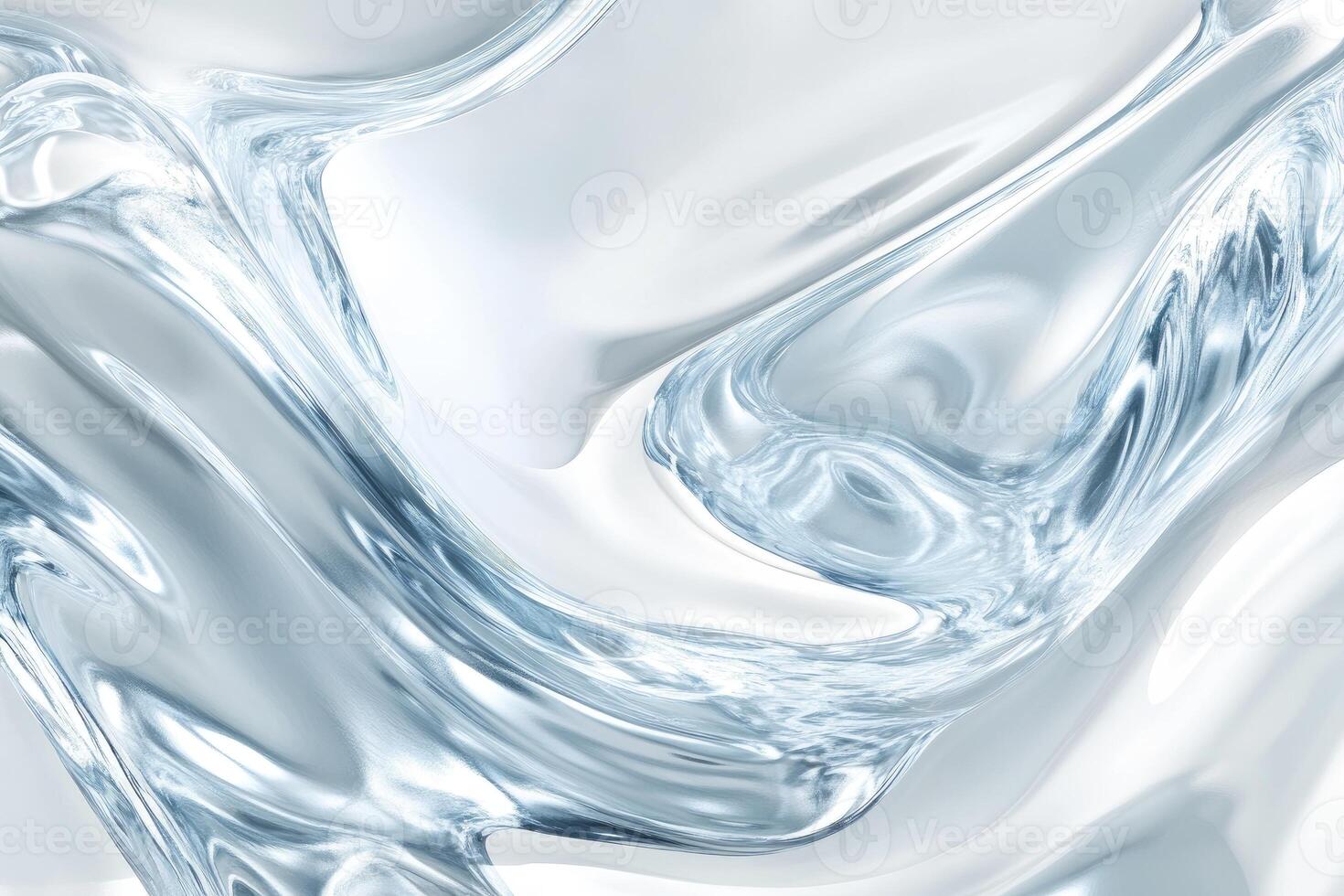 A close up of a white liquid with a blue swirl photo