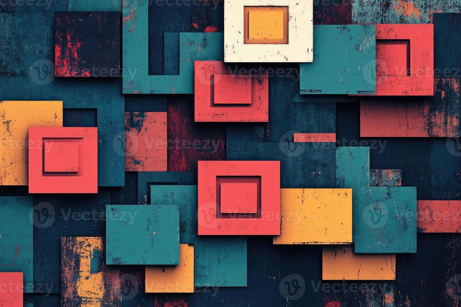 Colorful abstract background with squares and squares photo