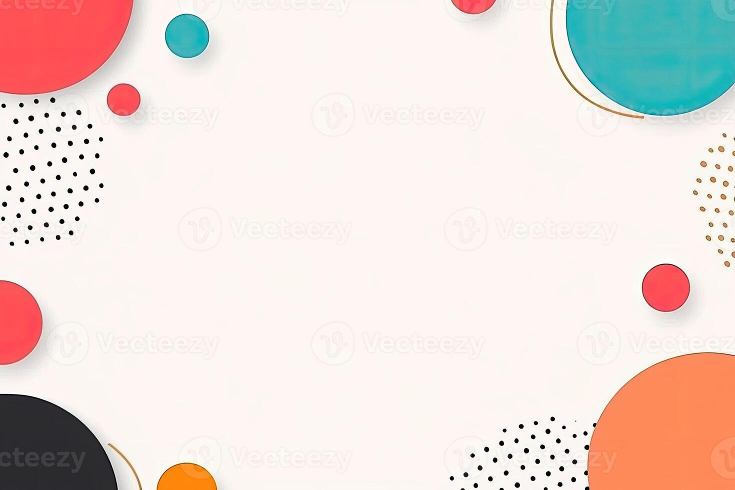 Colorful circles on a white background photo