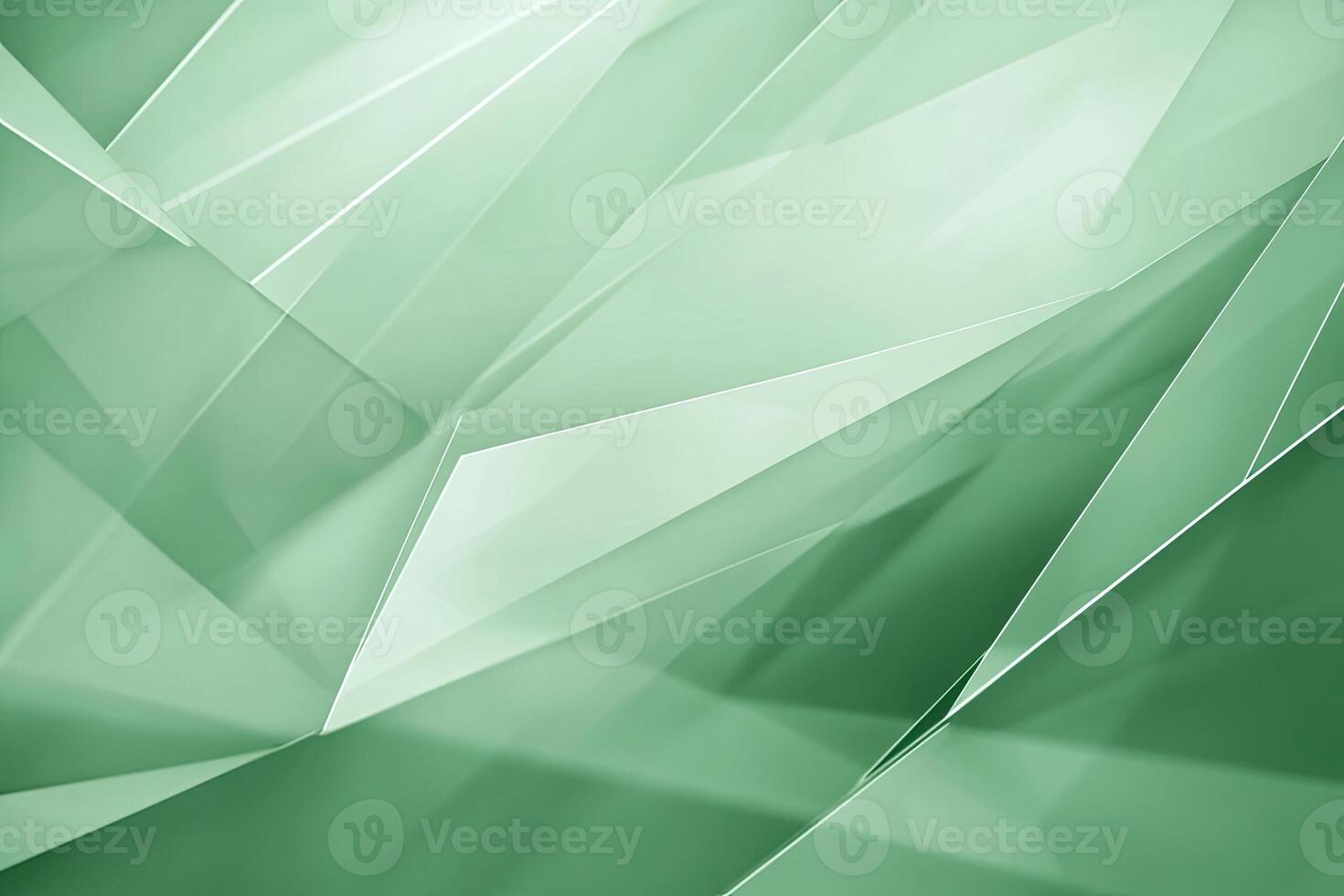 Green abstract background with triangles photo