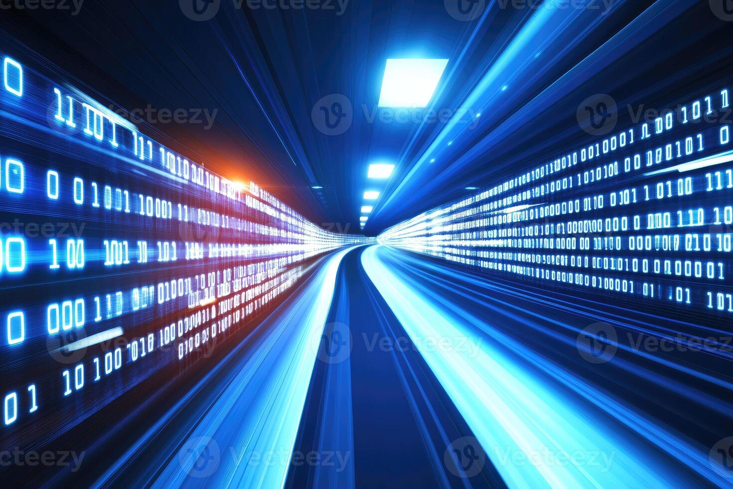 A computer screen with binary code photo