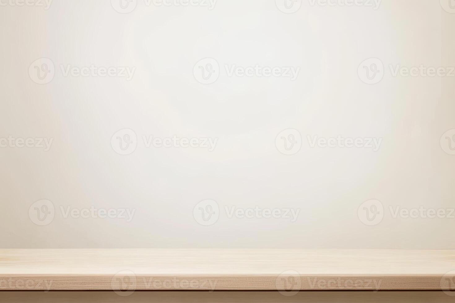Empty wooden table with white background photo