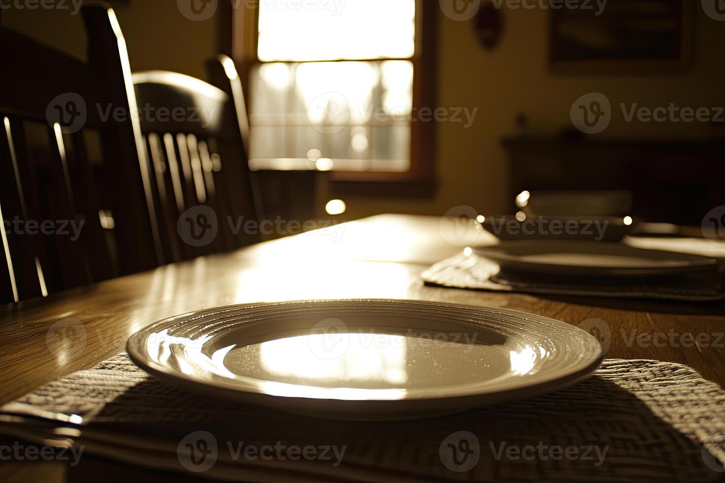 A table with a place setting photo