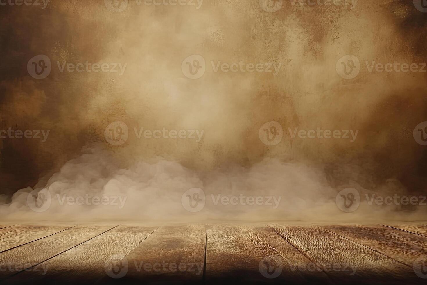 An empty room with smoke coming out of the walls photo