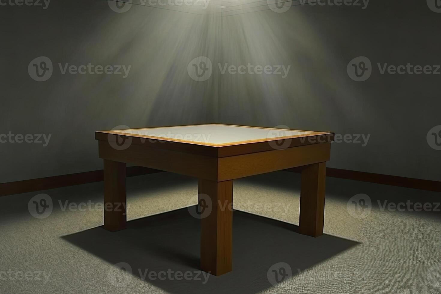 A table with light shining through it photo