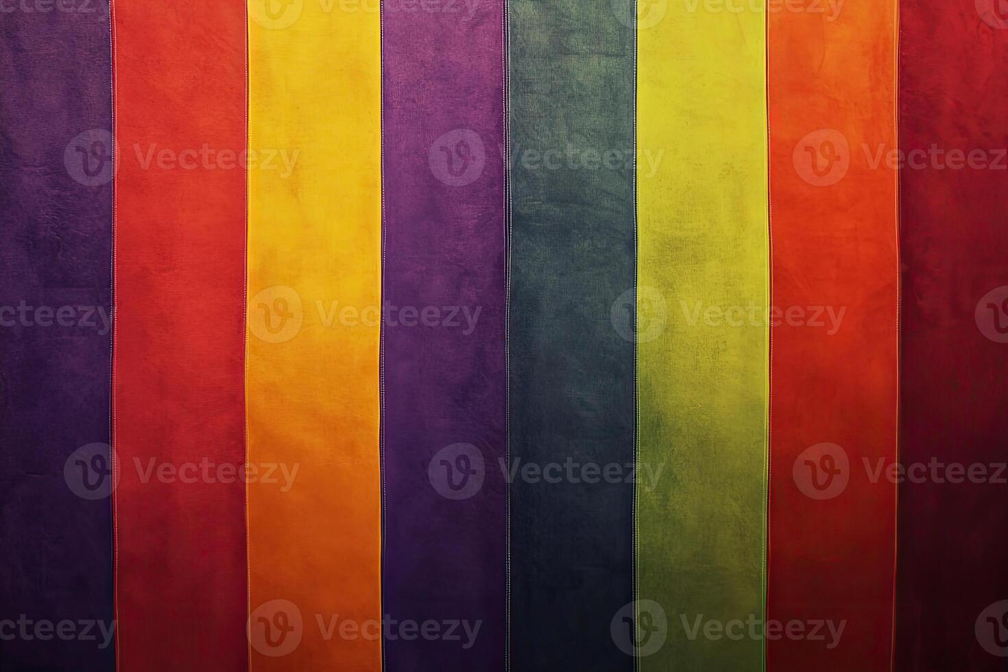 A rainbow colored wall with a large stripe pattern photo