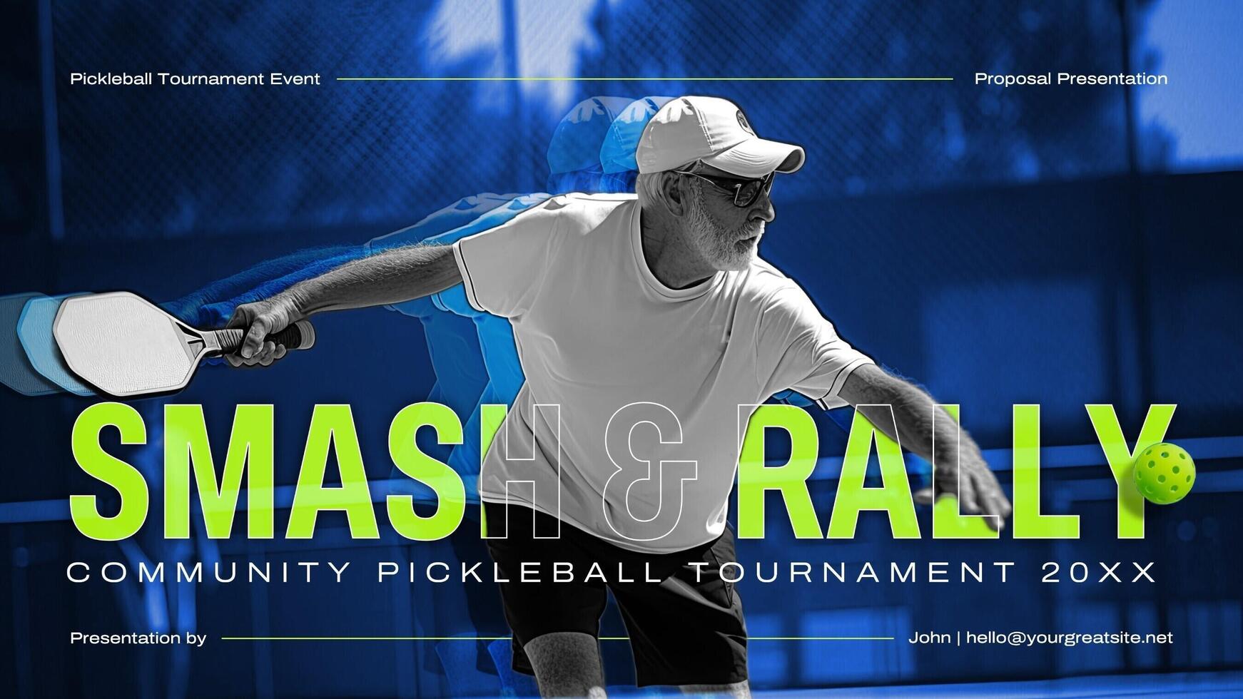 Pickleball Tournament Proposal Presentation template