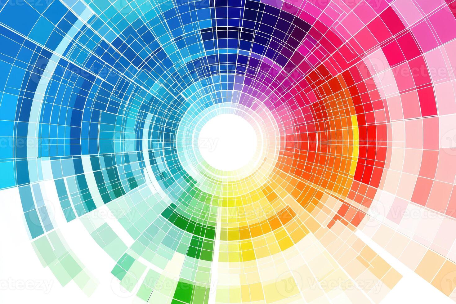 Colorful abstract background with a circle in the center photo