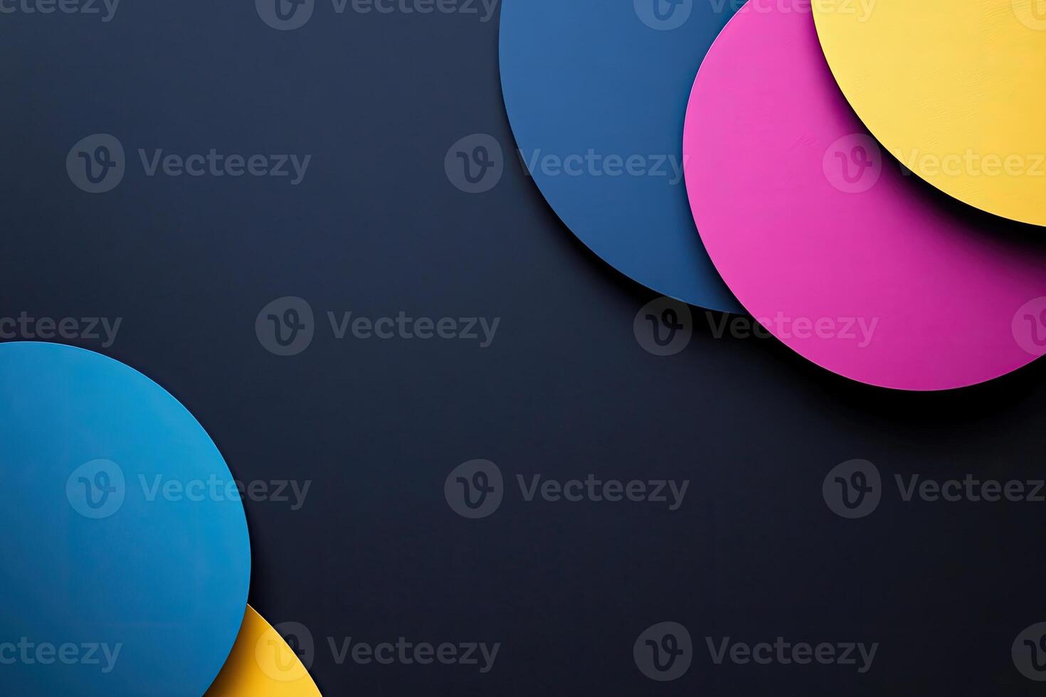 Colorful circles on a black background photo