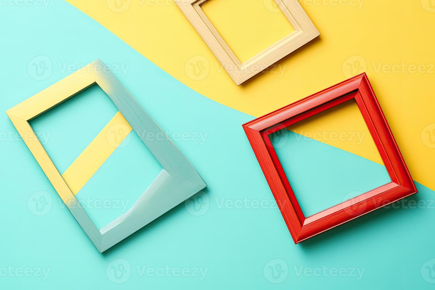 Colorful frames on a colorful background photo