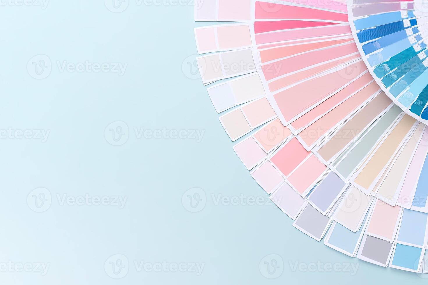 Color wheel with different shades of blue, pink, and white photo