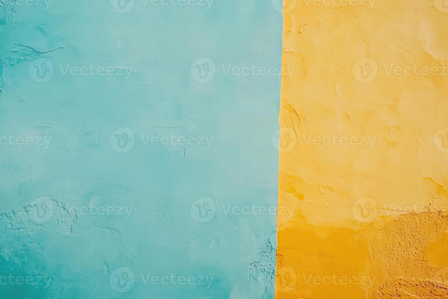 Colorful wall with yellow and blue paint photo