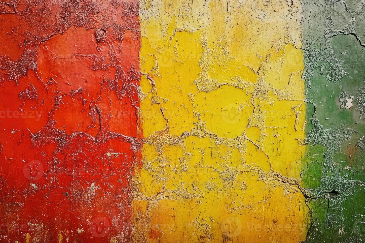 A close up of a painted wall with a colorful paint photo
