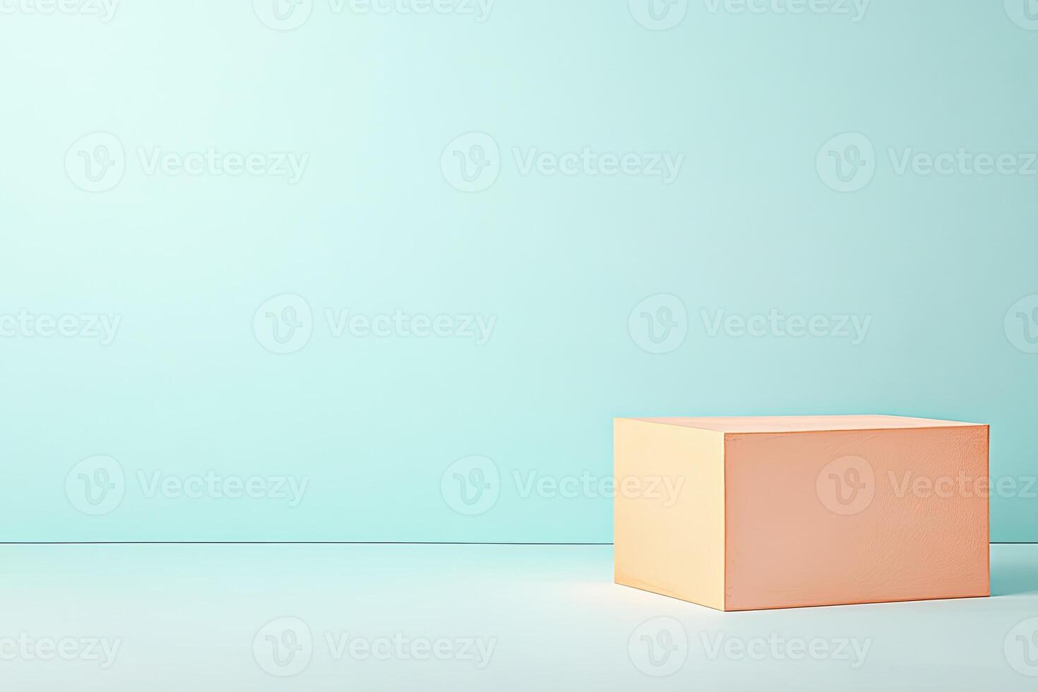A pink box sitting on a white table photo