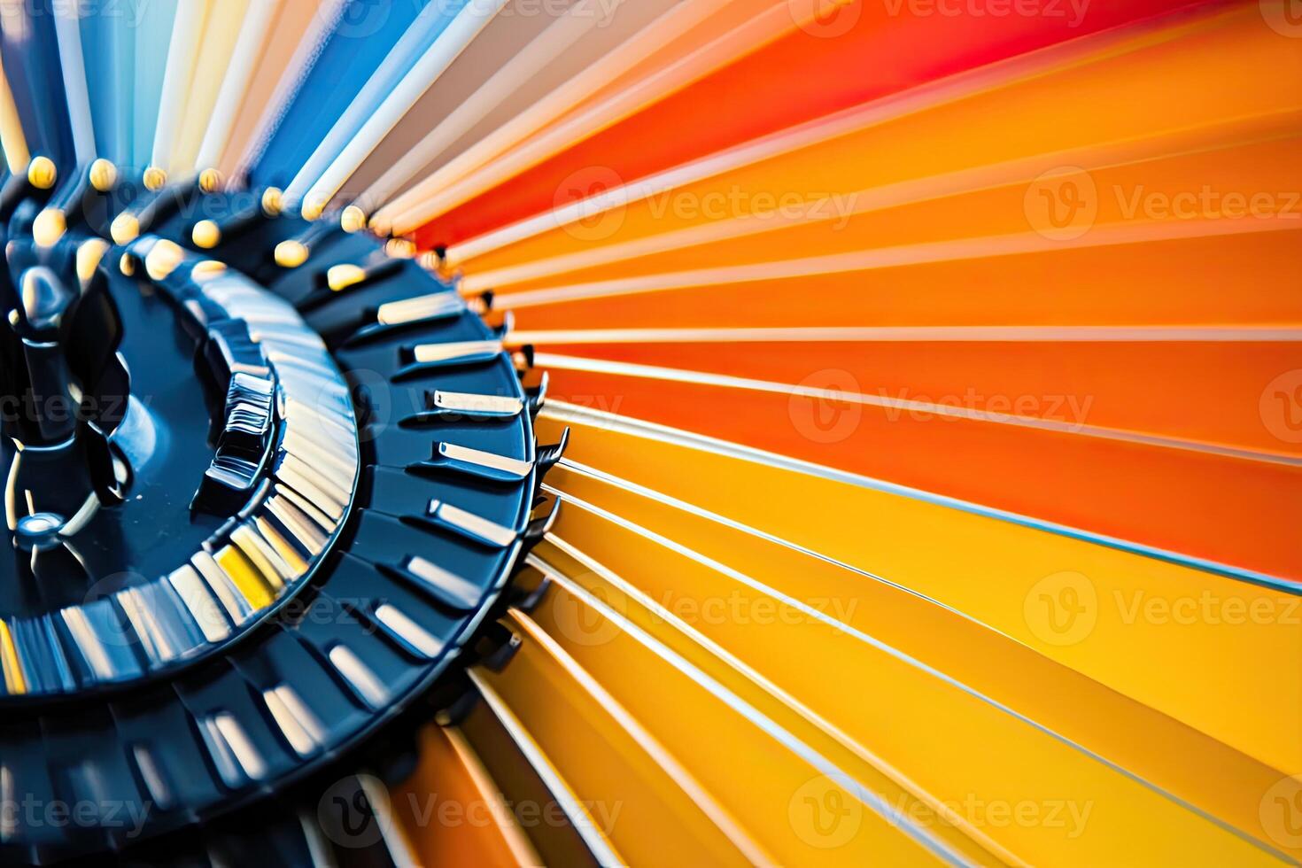 A close up of a colorful umbrella photo