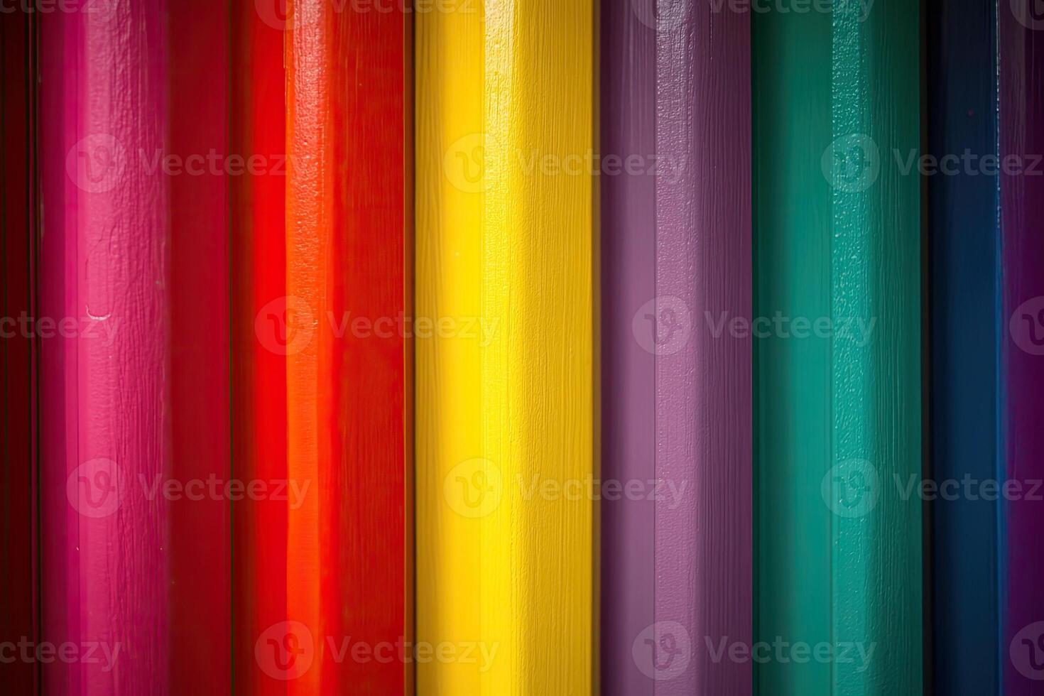 Colorful pencils in a row photo