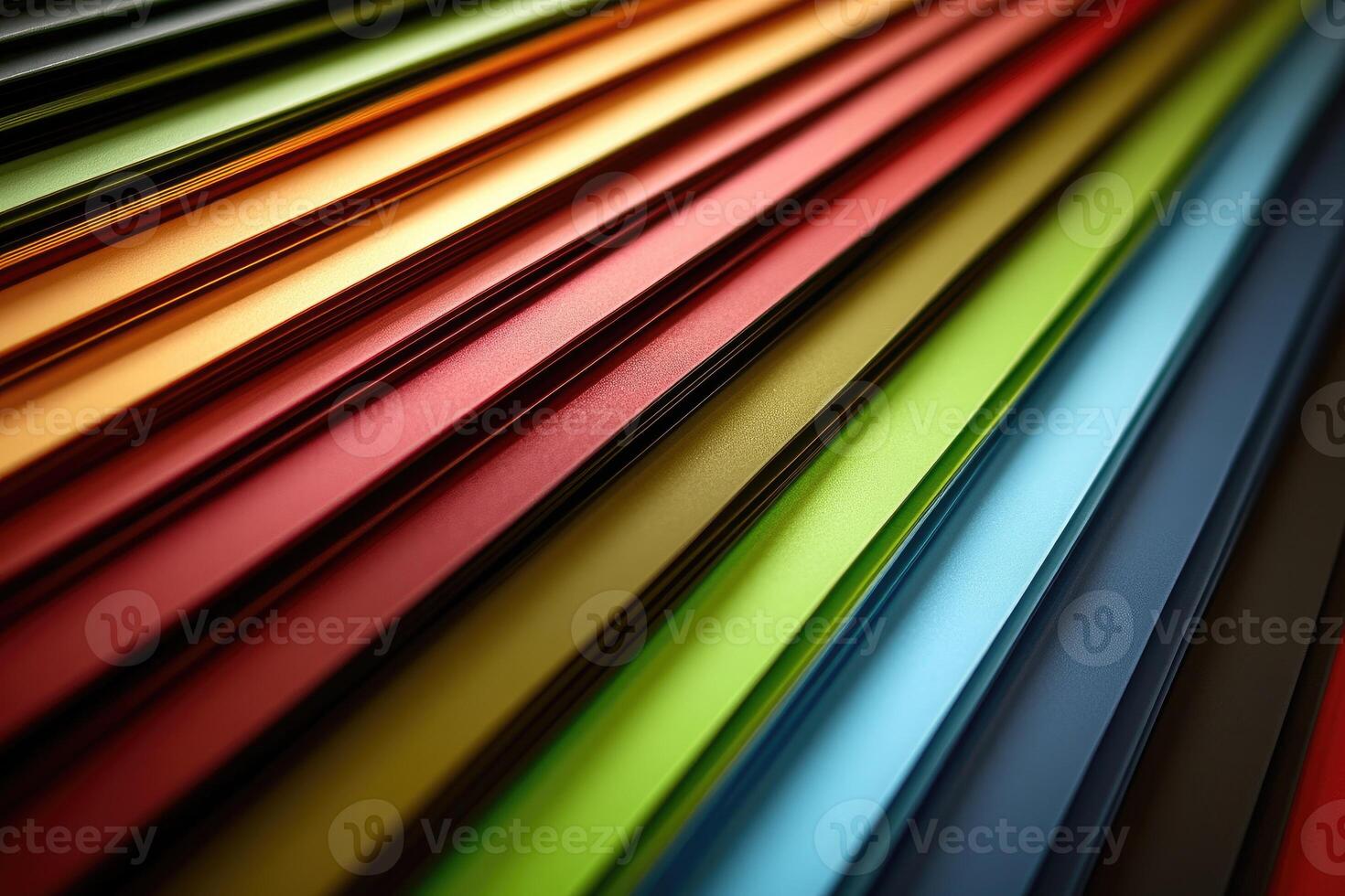 Colorful lines of paper with a black background photo