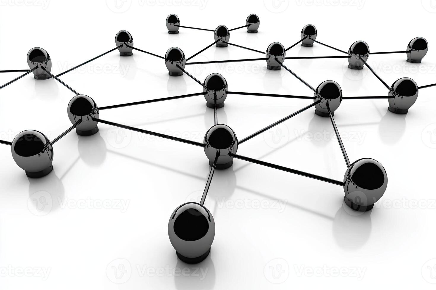 Network of interconnected spheres photo