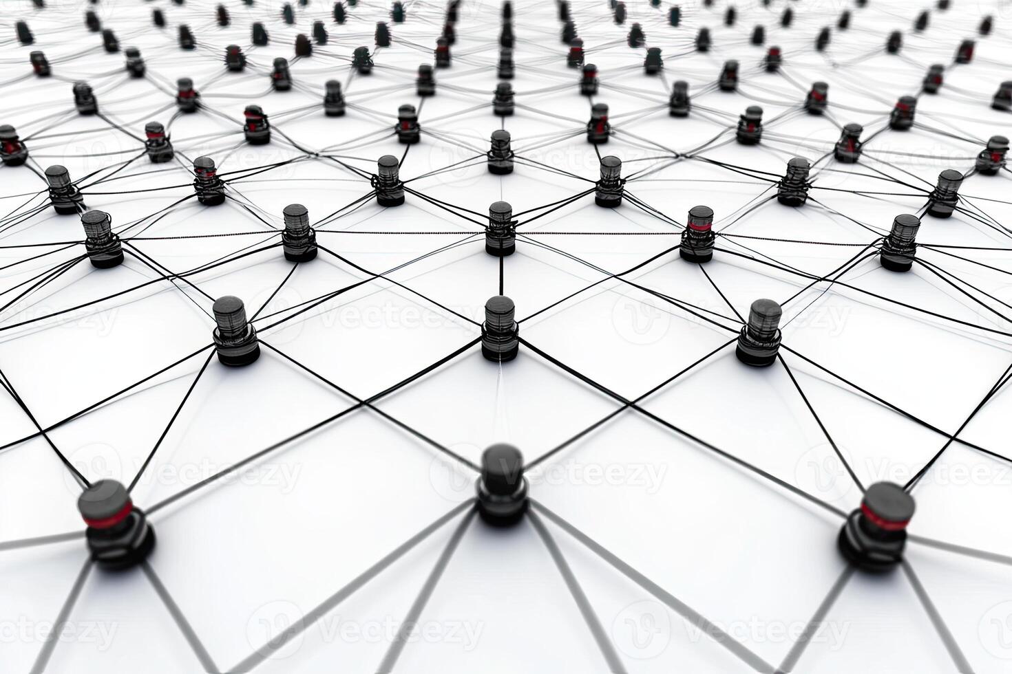 Many people are connected to each other in a network photo