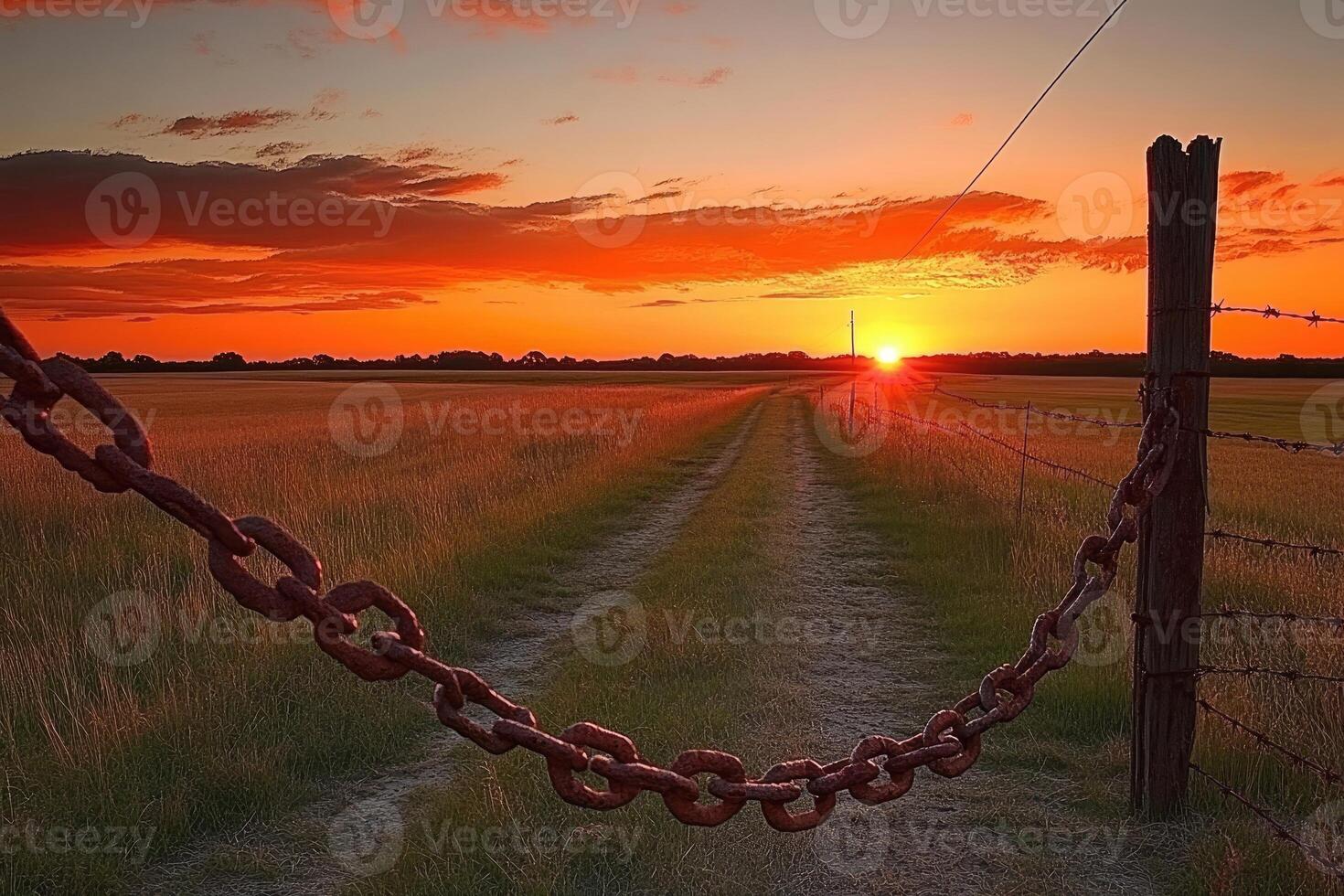 Rustic Sunset Path photo