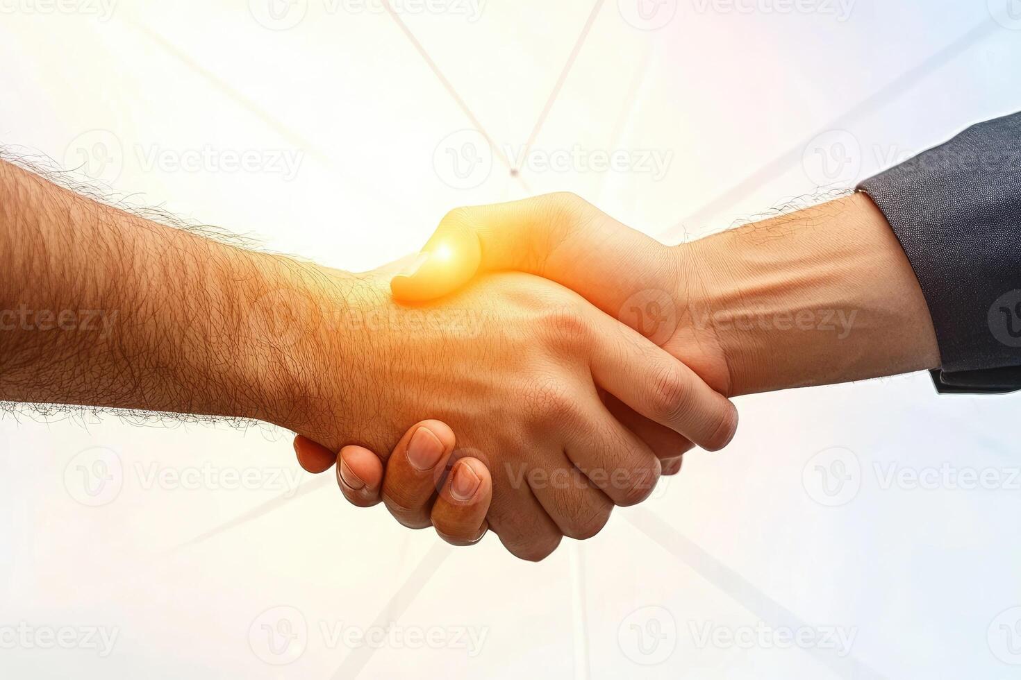 A strong handshake, sealing a deal photo