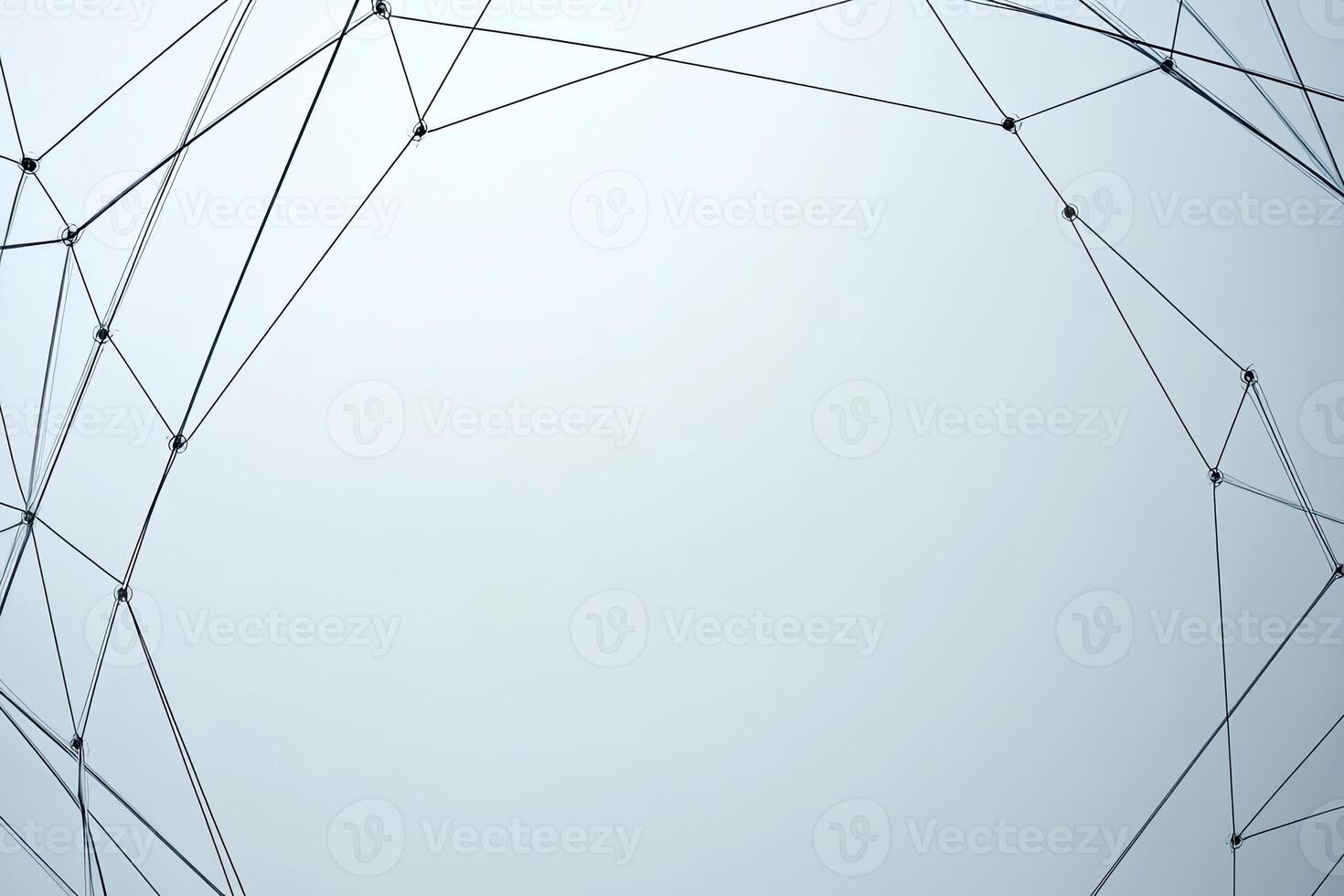 Abstract network design with lines and points. A minimalist geometric pattern of interconnected lines and dots on a light background photo