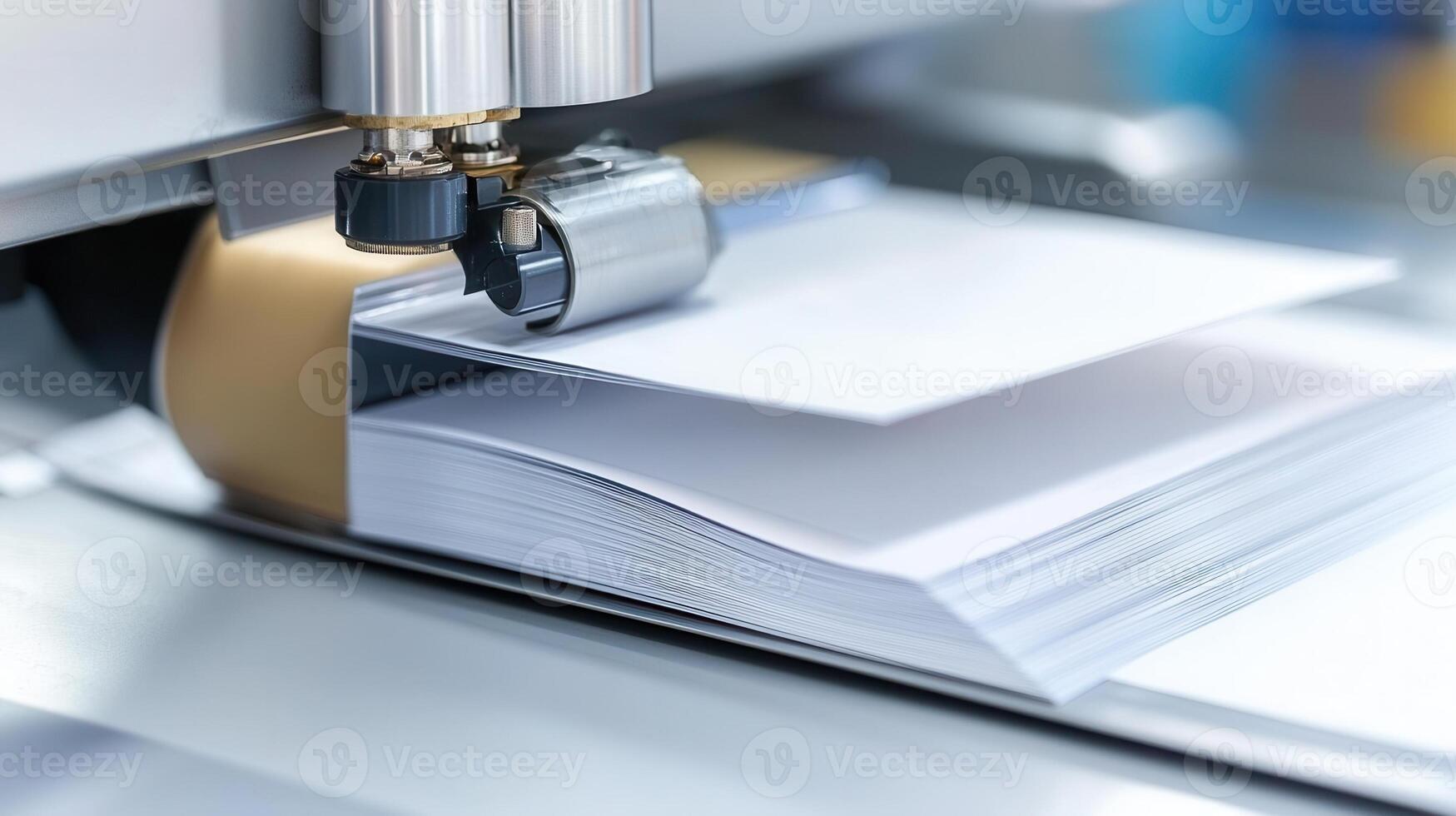 Reams ready paper sheets stacked and in representing printing of a warehouse, for the printing and publishing industry photo