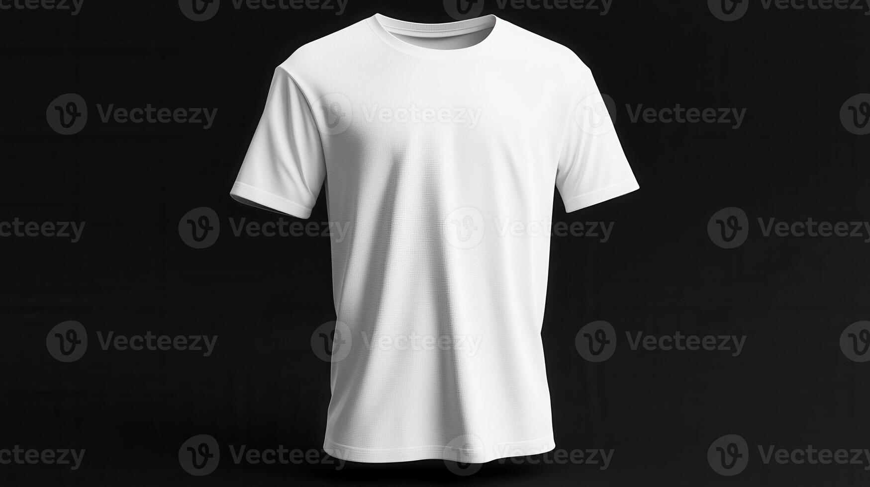 White t shirt lying on backdrop, black silk sleek showcasing graphic design potential with elegant minimalist presentation photo