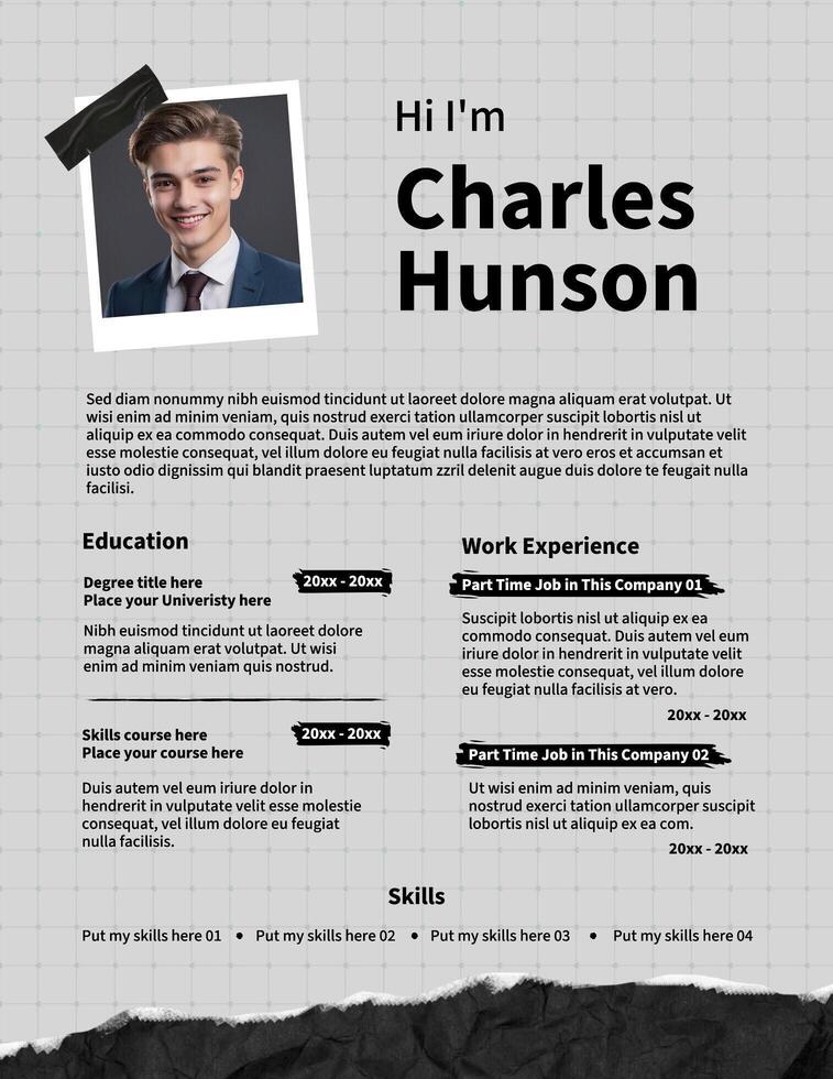 Resume Part Time Jobs Experience Template