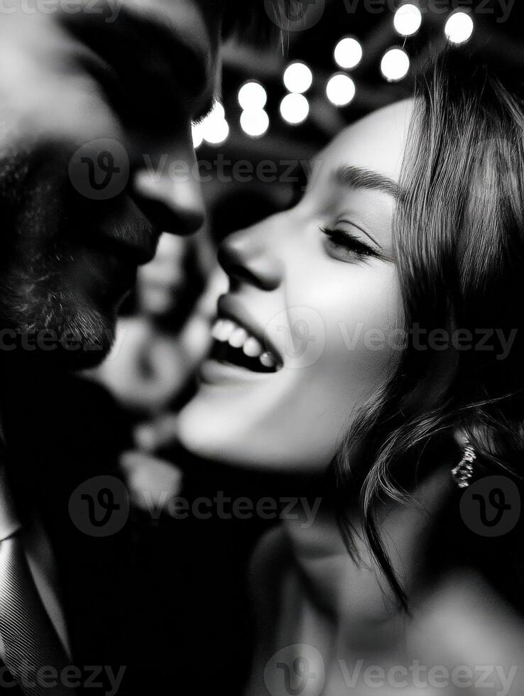 Couples enjoying a joyful moment at a nighttime celebration event photo