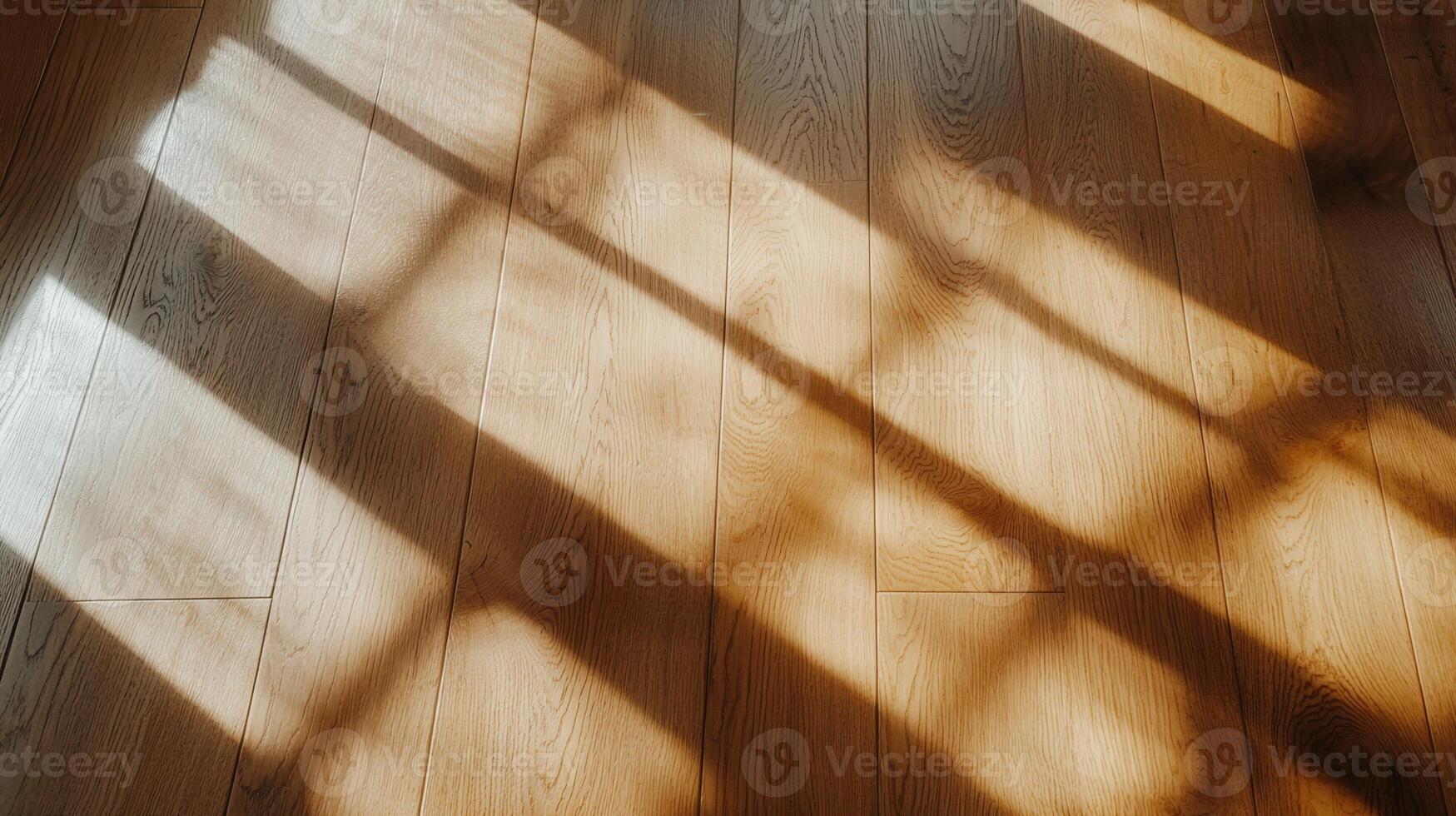 Sunlight streaming through window glass, creating interior shadow patterns across gleaming hardwood flooring, radiating warm delicate ambiance photo