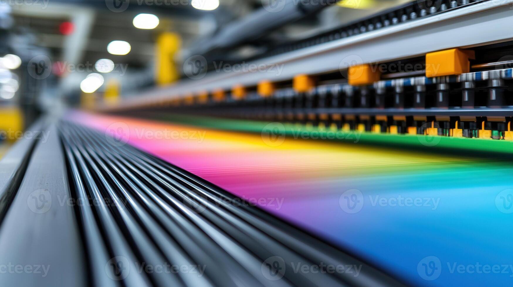 precision processing textile vibrant textile spools, showcasing manufacturing Industrial and machinery production technology photo