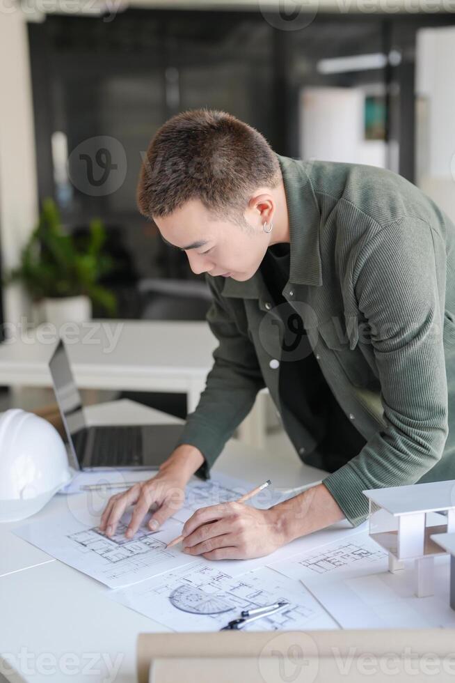 a businessman is working on a project photo