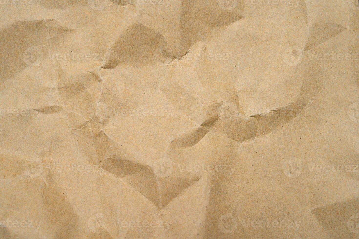 Recycle Paper Texture. Crumpled Old kraft paper abstract shape background with space paper for text high resolution. photo