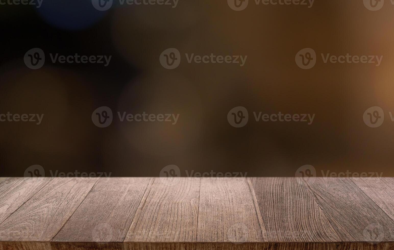 table top and blur of restaurant background selective focus product display photo