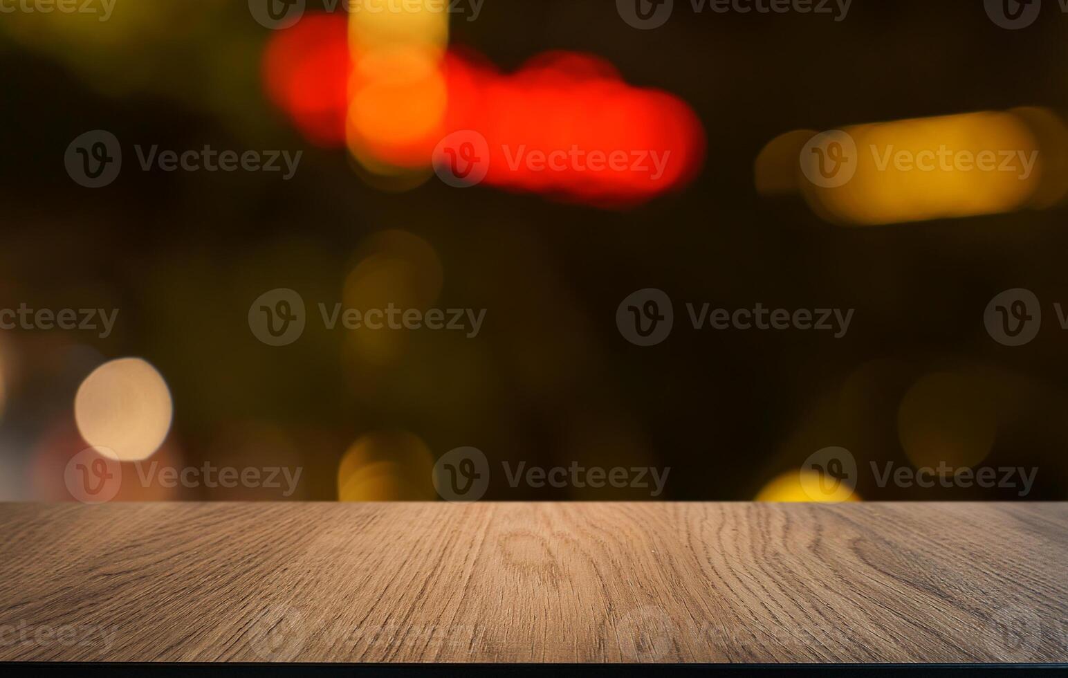 Empty table top and blur background selective focus product display photo