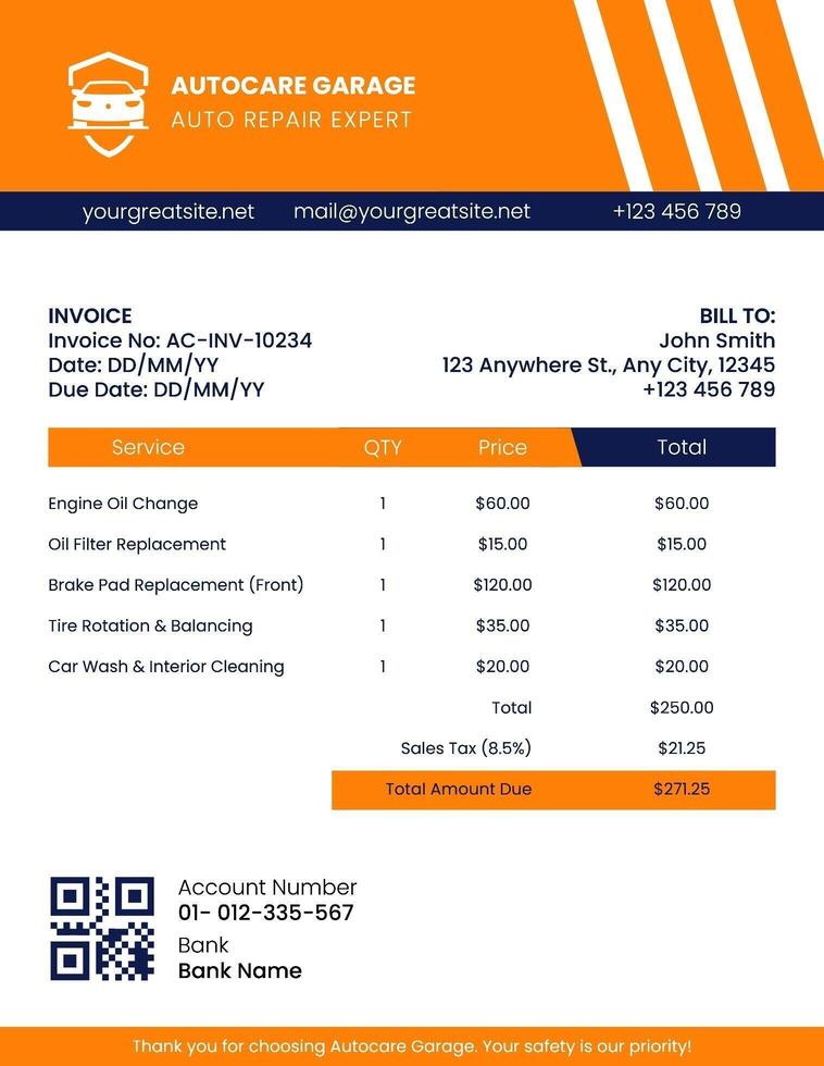AUTOMOBILE SERVICE template