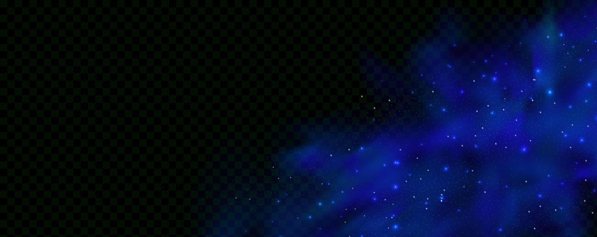 Blue light on black background vector