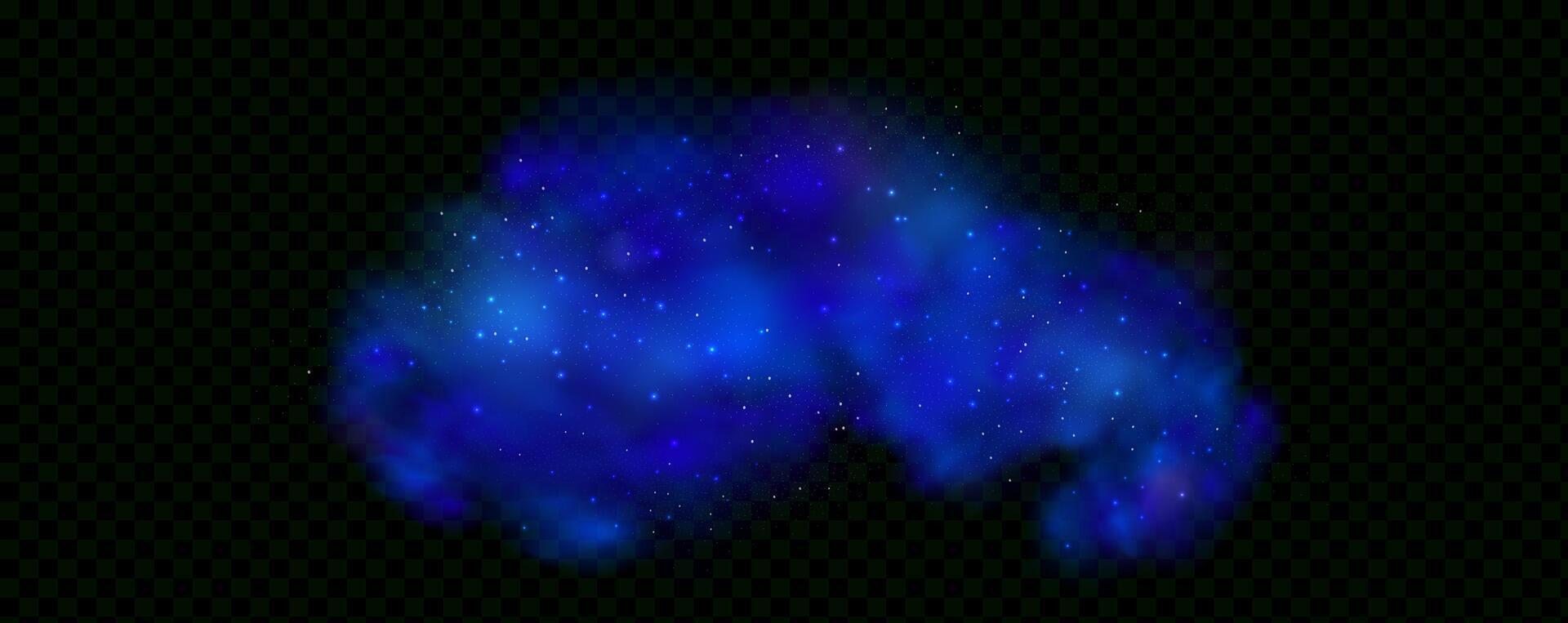A blue nebula with stars on it vector