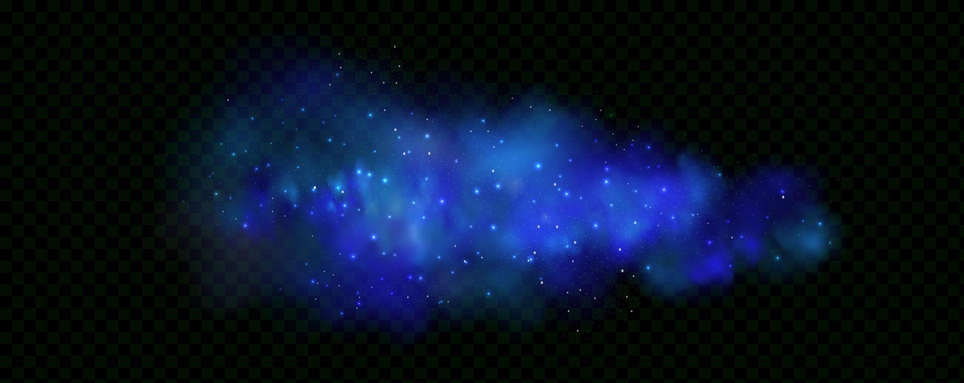 Blue glowing light on a black background vector