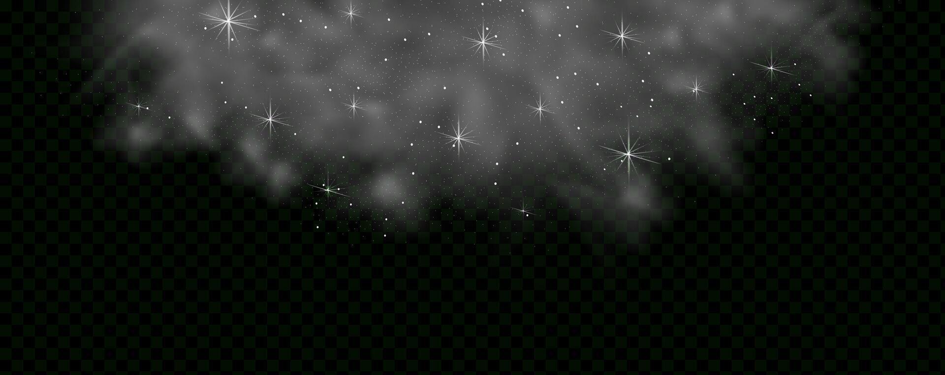 A black and white image of a starry sky vector